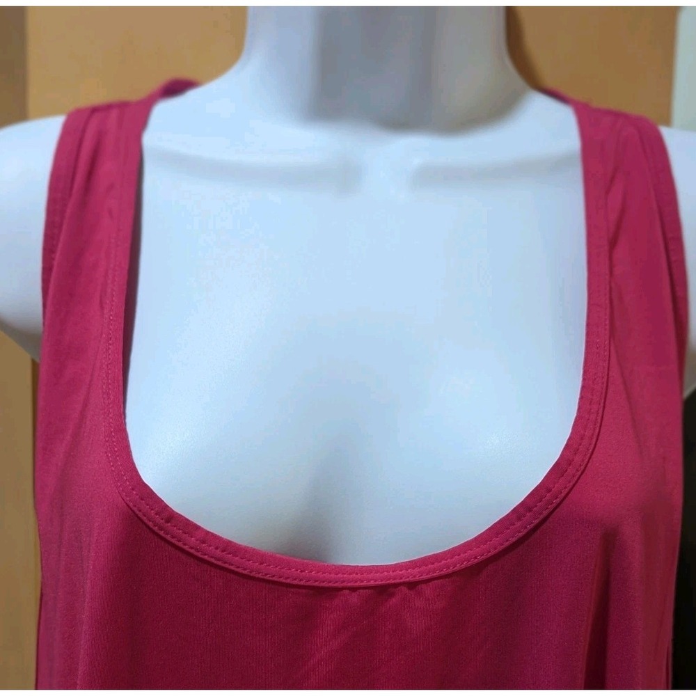 Fabletics Womens Pink Hayden Racer Back TankTop Performance Shirt Active Size 3X - Picture 2 of 6